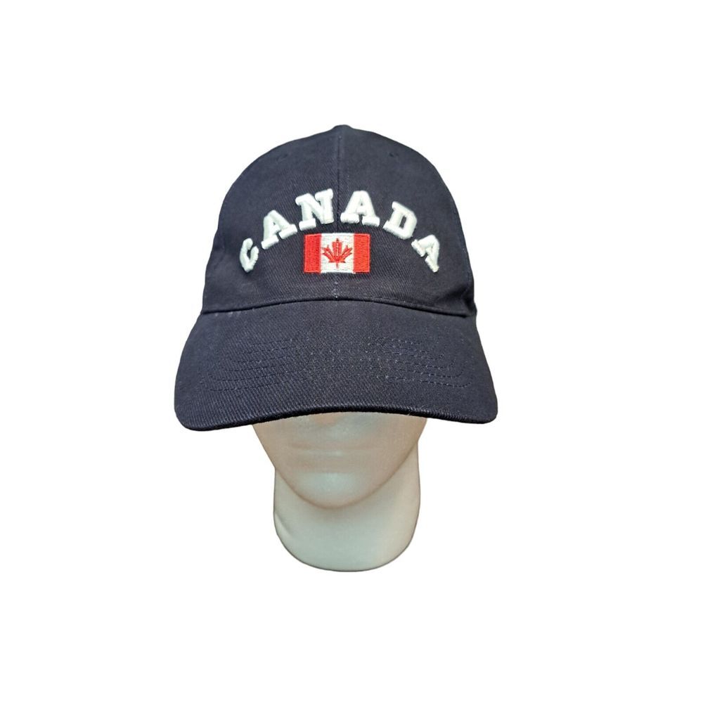 GR8 Stuff Canada Flag‎ Hat Unisex Blue Adjustable Strap Cap Embroidered